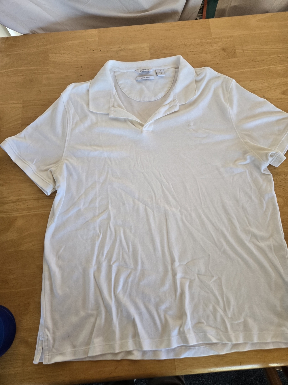 Calvin Klein White Men's Polo Shirt - Short Sleeve
